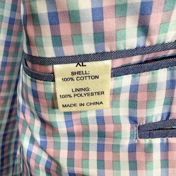 Southern Pines XL Blue Sport Coat Two Button Jacket 100% Cotton Easter Men’s - Picture 11 of 16